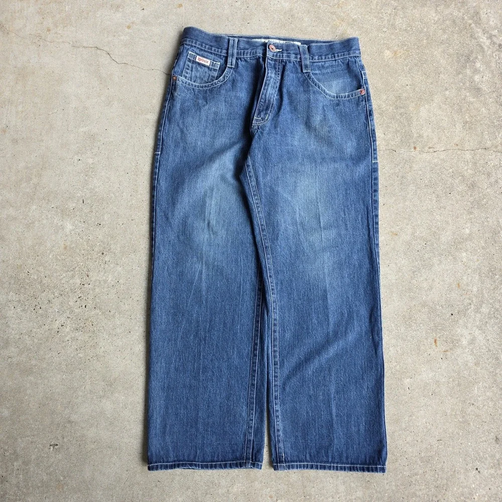 Avirex Baggy Wide Leg Jeans Size 38 (36x31) Blue Y2K Skater Grunge 90s Vintage